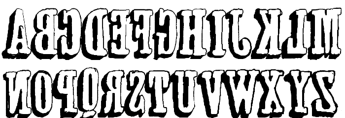 forwardsBACKWARDS Font LOWERCASE