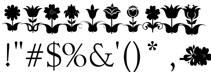 fotograami-flower Font OTHER CHARS