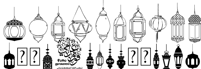 fotograami - lamp islamic Font OTHER CHARS