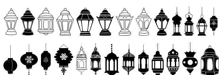 fotograami - lamp islamic Font LOWERCASE