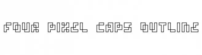 four pixel caps outline  baixar fontes gratis
