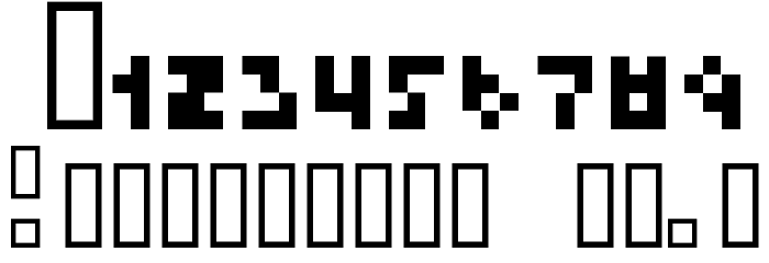 four pixel caps outline Font OTHER CHARS