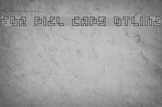 four pixel caps outline Шрифта examples