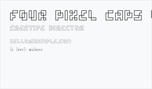 four pixel caps outline Business Card