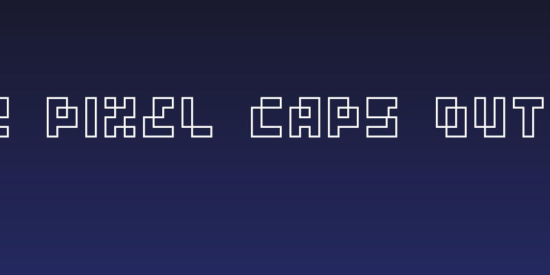 four pixel caps outline Social Header