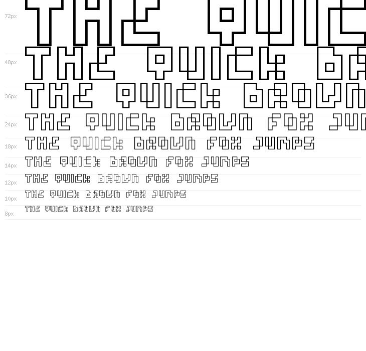 four pixel caps outline Waterfall