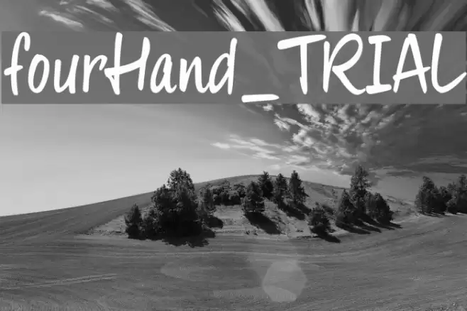 fourHand_TRIAL Font examples