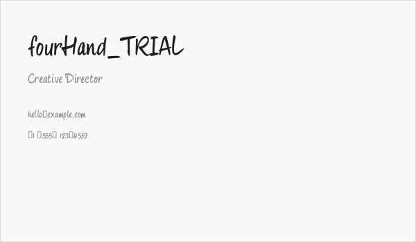 fourHand_TRIAL Business Card