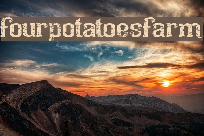 fourpotatoesfarm Font examples