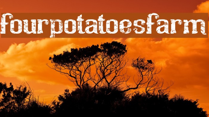 fourpotatoesfarm Font examples