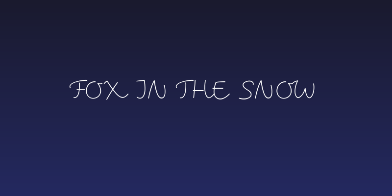 fox in the snow Social Header