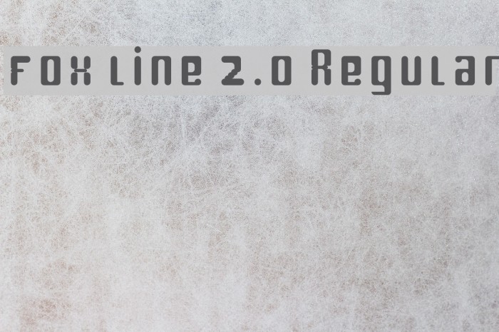 fox line 2.0 Regular Font examples