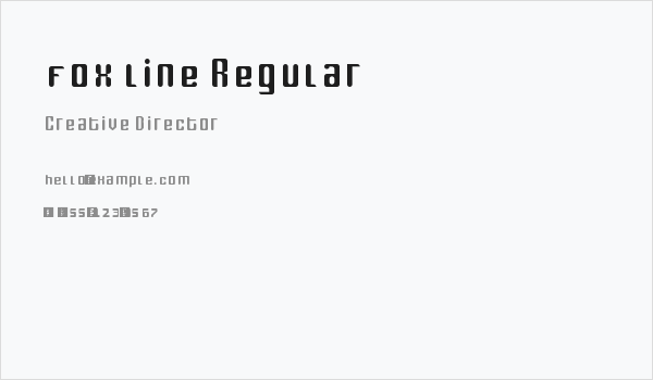 fox line Regular Business Card