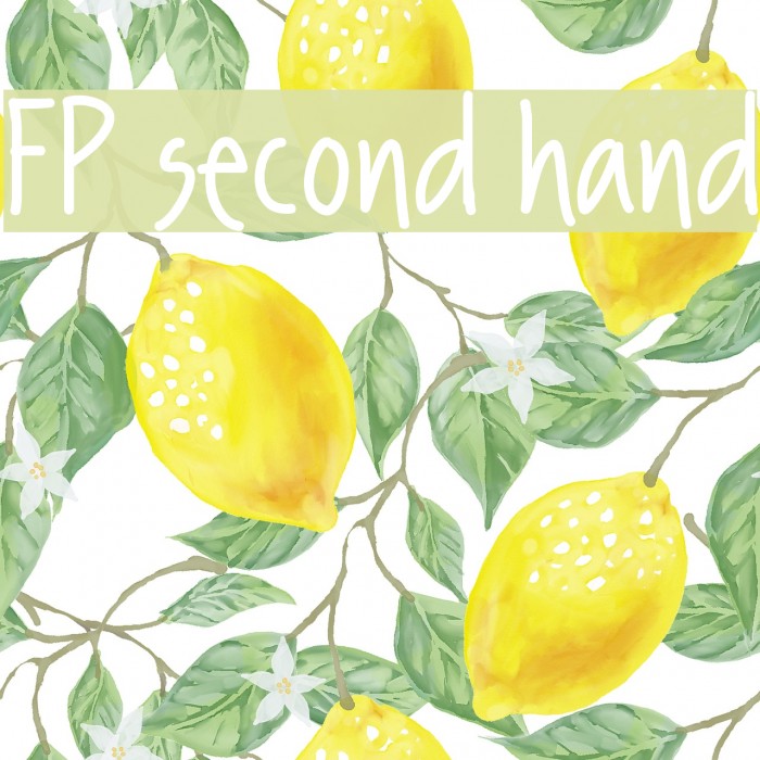 FP second hand Font examples