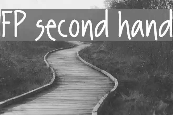 FP second hand Font examples