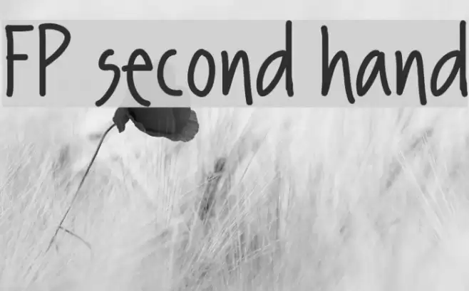 FP second hand Font examples