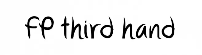 FP third hand  नि: शुल्क फ़ॉन्ट्स डाउनलोड