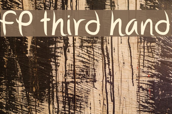 FP third hand Font examples