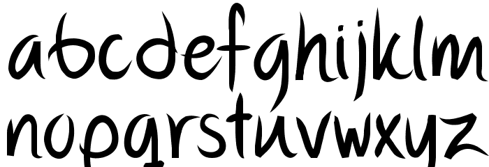 FP third hand Font LOWERCASE