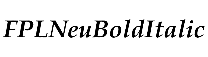 FPL Neu Bold Italic  les polices de caractères gratuit tlcharger