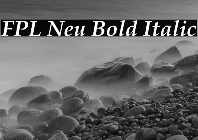 FPL Neu Bold Italic Font examples