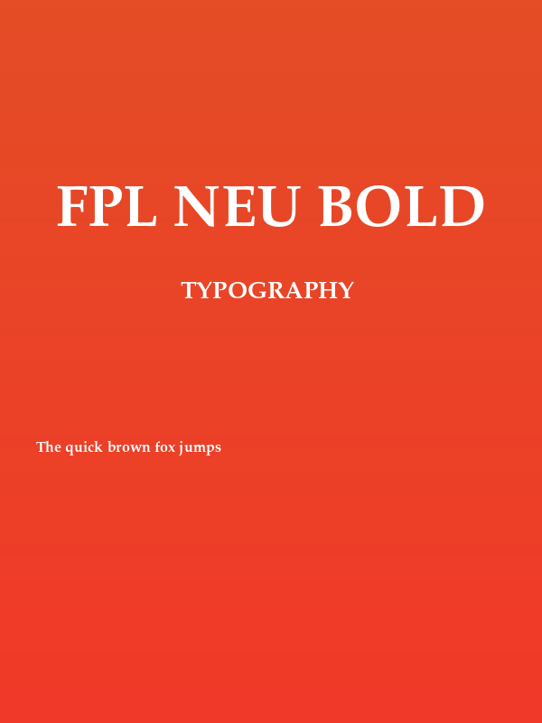 FPL Neu Bold Poster