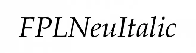 FPL Neu Italic  baixar fontes gratis