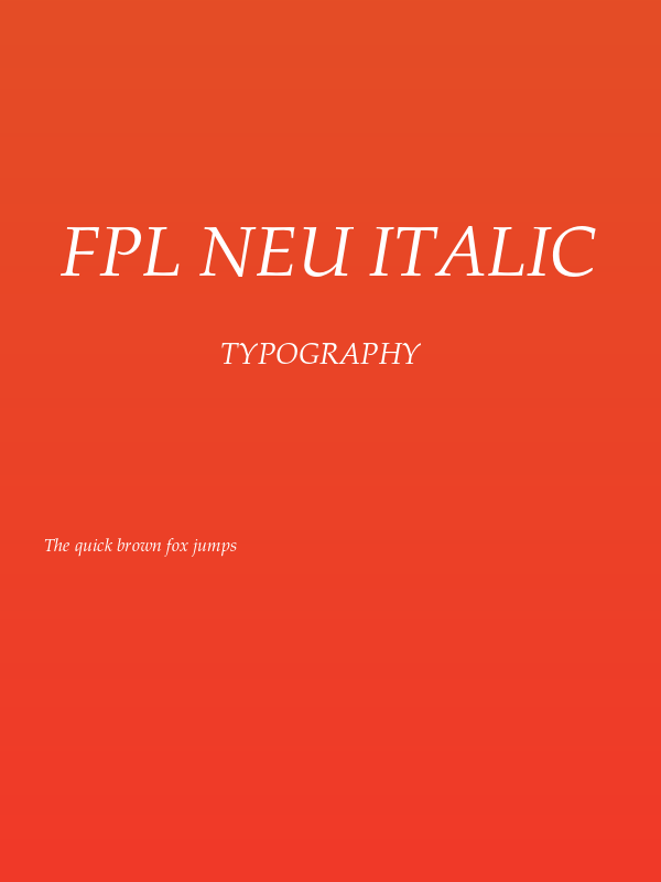 FPL Neu Italic Poster