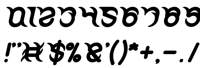 FRANKENSTEIN MONSTER Bold Italic Font OTHER CHARS