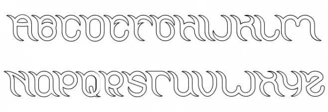FRANKENSTEIN MONSTER-Hollow Schriftart Groß