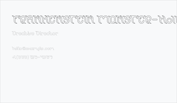 FRANKENSTEIN MONSTER-Hollow Business Card