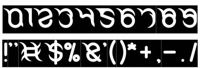 FRANKENSTEIN MONSTER-Inverse Font OTHER CHARS