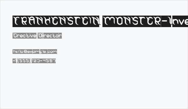 FRANKENSTEIN MONSTER-Inverse Business Card