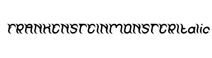 FRANKENSTEIN MONSTER Italic  Frei Schriftart Herunterladen