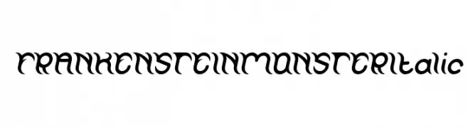 FRANKENSTEIN MONSTER Italic  Скачать бесплатные шрифты