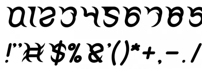 FRANKENSTEIN MONSTER Italic Font OTHER CHARS