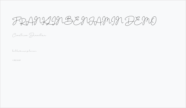 FRANKLIN BENJAMIN DEMO Business Card