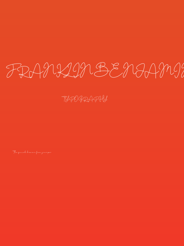 FRANKLIN BENJAMIN DEMO Poster