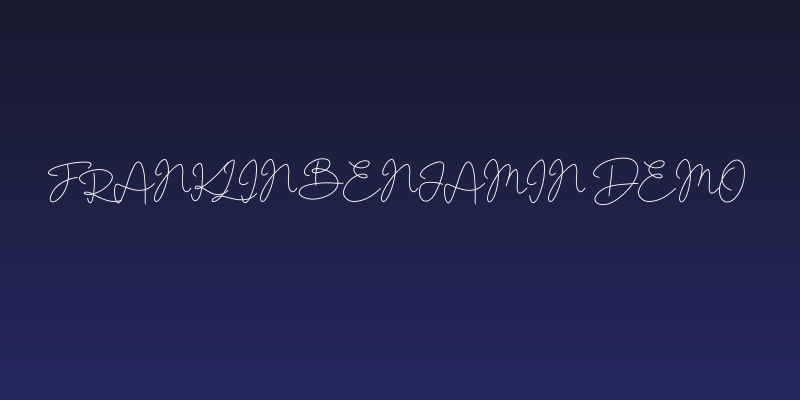 FRANKLIN BENJAMIN DEMO Social Header