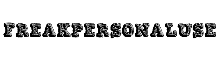 FREAK PERSONAL USE  Fuentes Gratis Descargar