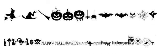 FREAKY HALLOWEEN خط أحرف كبيرة