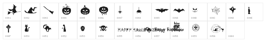 FREAKY HALLOWEEN Character Map