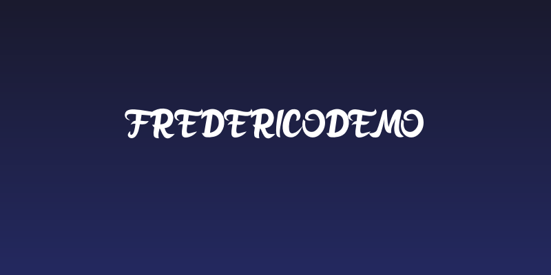 FREDERICODEMO Social Header