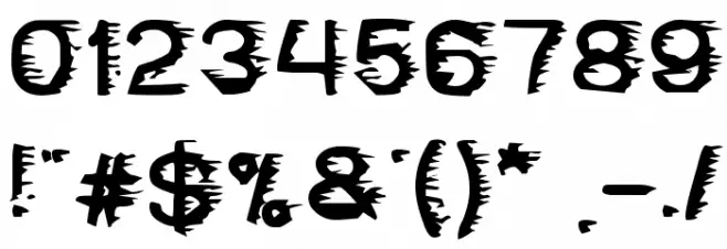 FREEZER Font OTHER CHARS