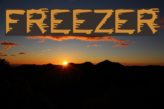 FREEZER Font examples