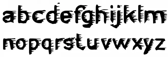 FREEZER फ़ॉन्ट लोअरकेस