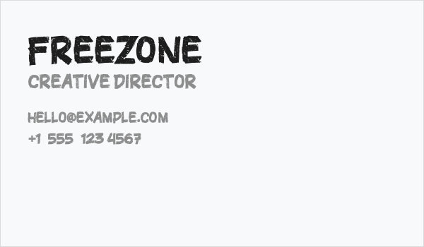 FREEZONE Business Card