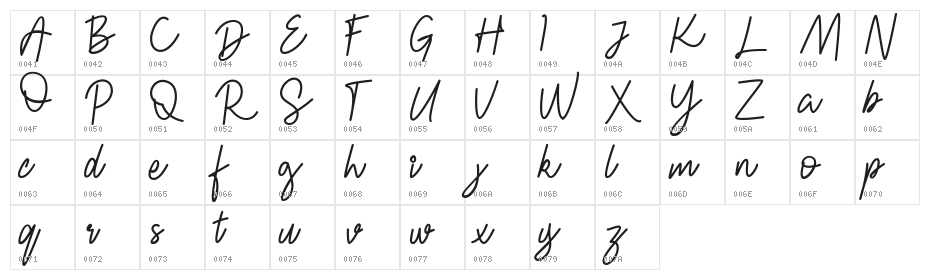 FRESH  BERRIES Script FREE Character Map