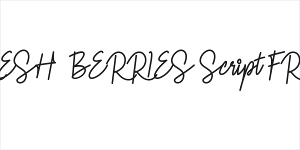 FRESH  BERRIES Script FREE Logo
