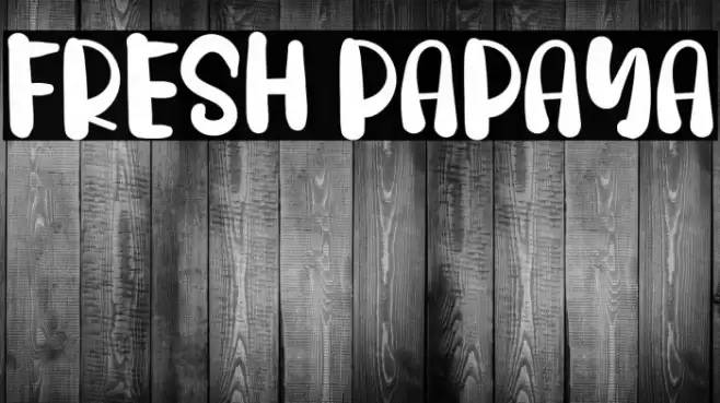 FRESH PAPAYA Font examples